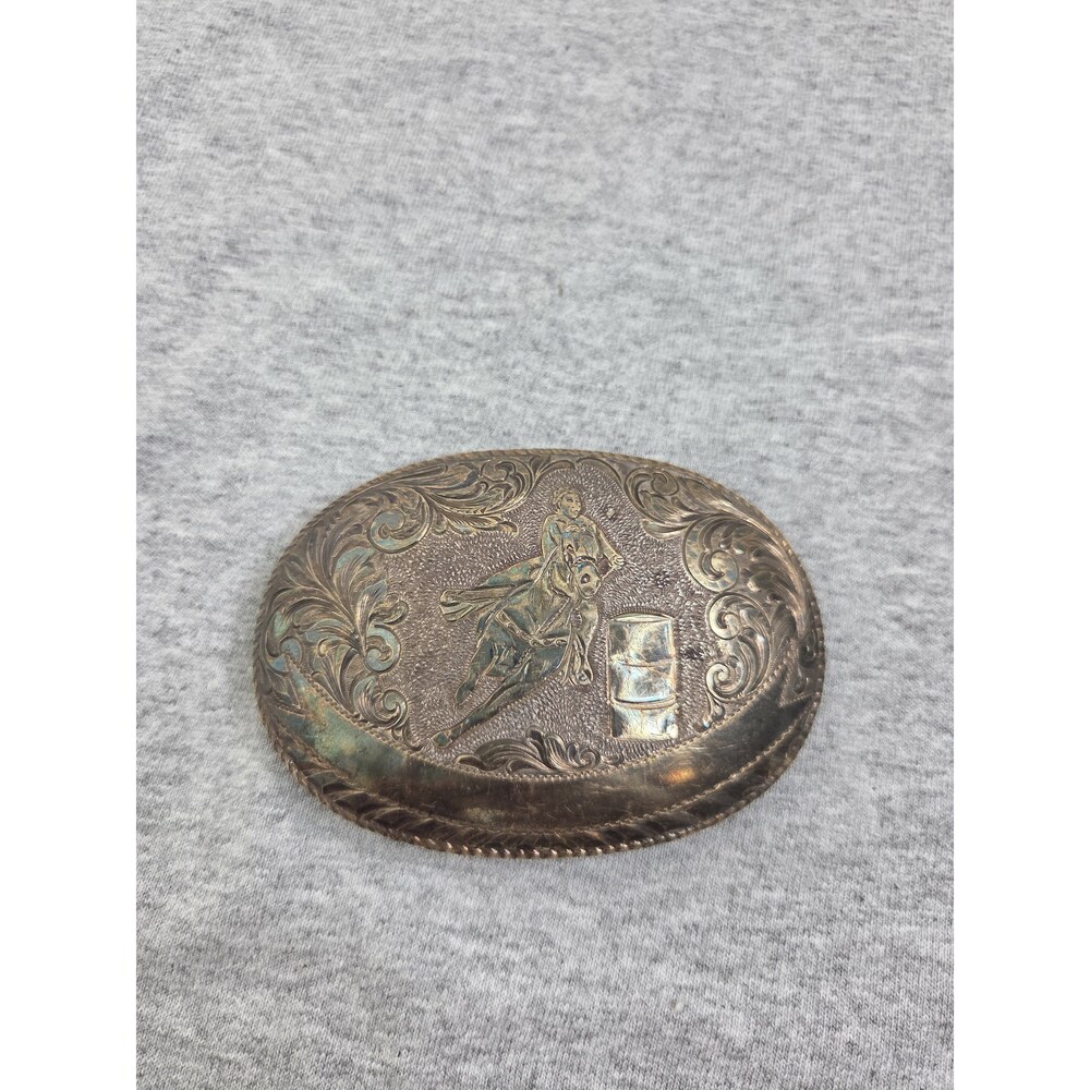 Crumrine 22k Gold Sterling Silver Santa Ana Rodeo Belt Buckle
